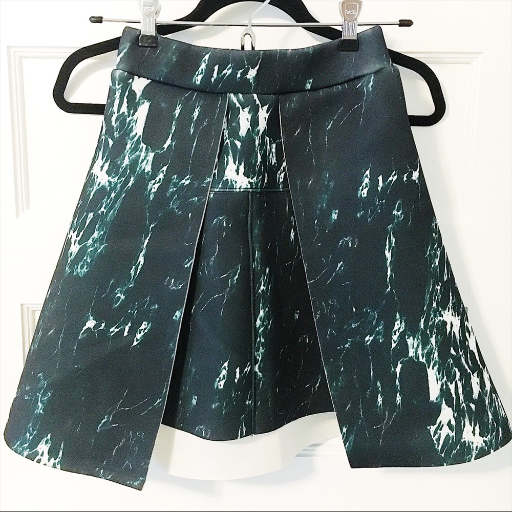 Rocket x Lunch Marble Neoprene A line Mini Skirt